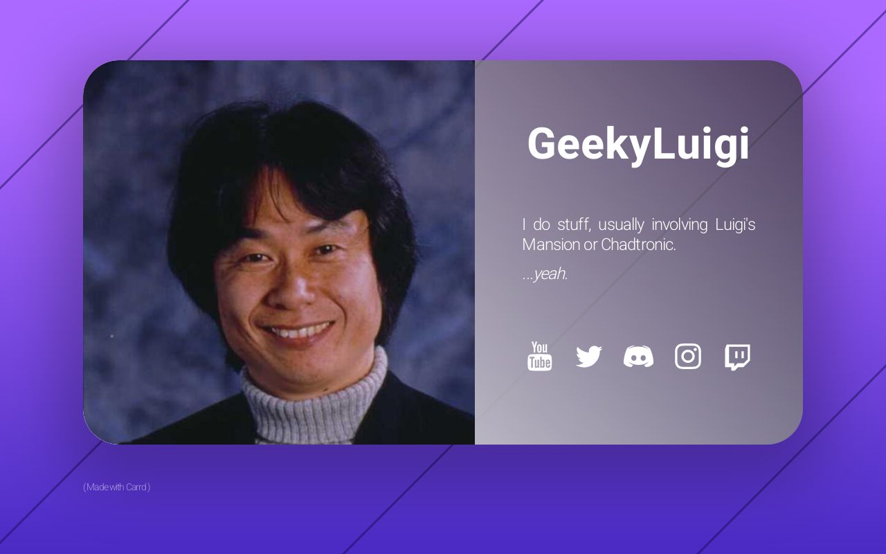 Carrd profile picture for @geeky